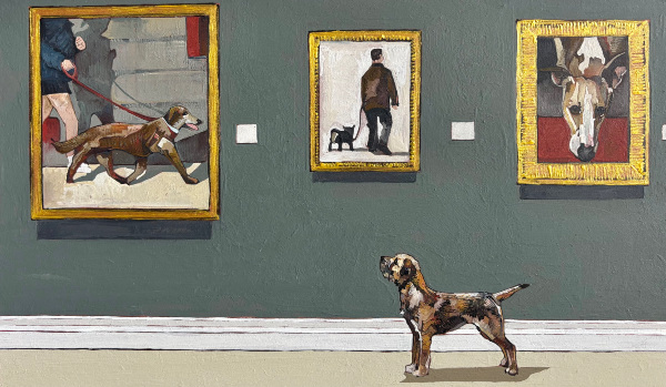 A Border Terrier with Some Old Masters