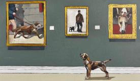 A Border Terrier with Some Old Masters